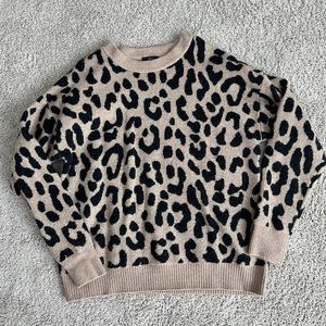 J. crew leopard sweater XL